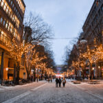 Einde Winterabend am Potsdamer Platz in Berlin